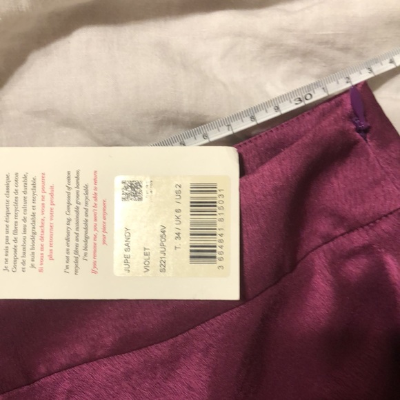 Sezane Sandy Fuchsia Midi Skirt - Picture 7 of 8